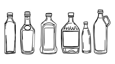 Yaratıcı projeler için Yemek Yağı Şişesi Vektör çizimi