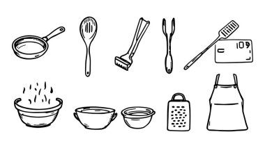 Mutfak aletleri sanat çizgisi modern mutfak aletleri tasarımı
