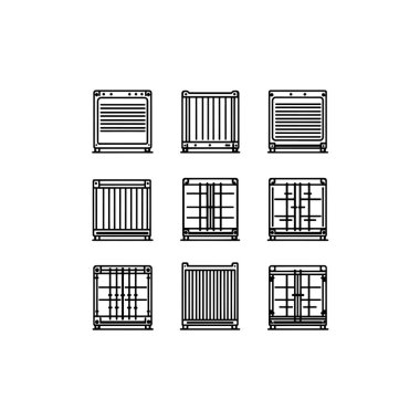 Sanayi yaratıcı depolama çözümlerinden esinlenilmiş konteyner hattı sanatı