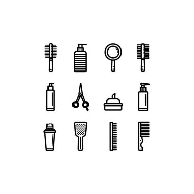 Saç bakımı ve tasarım araçları koleksiyonu. Sanat serisi, kuaför kalitesinde saç modelleme için hazırlandı.