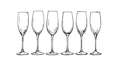 Kristal Şampanya Flüt çizgisi sanat tasarımı zarif tasarım ve tarz