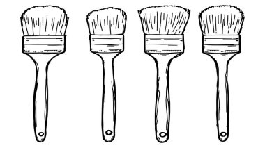 büyük tek boya fırçası çizimi sanat tasarımı