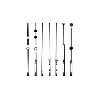 Bilardo Cue çizgisi sanatı gerçekçi vektör çizimi