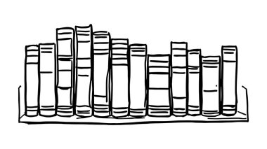 Oturma odası dekorasyonu için kitaplık koleksiyonu.