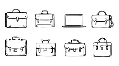 Evrak çantası çizgisi sanat zarifliği modern profesyonel stili sergiliyor