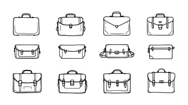 Zarif detaylara sahip evrak çantası çizgisi minimalist tasarım