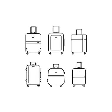 Bavul hattına devam et. Resim tarzı bavul çizimi.