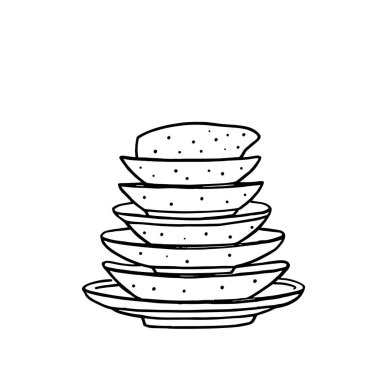 Seramik tabak basit tasarım mutfak gereçleri sofra takımı çizgisi sanat zarif minimalist