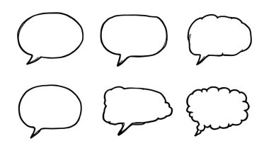 Chat Bubble çizgisi sanat illüstrasyonu minimalist tasarımı