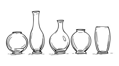 Korkuluk çizgisi sanat vektörü çizimi