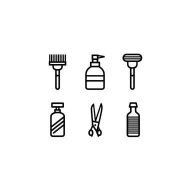 Zarif minimalist şekillere sahip tımar edilmiş çizgi sanat koleksiyonu