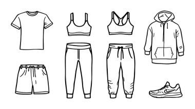 Jimnastik çizgisi, spor salonu ve spor salonu için şık bir taslak.