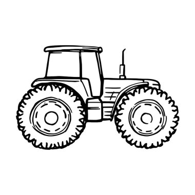 Traktör hattının elle çizilmiş eskizi kaba tasarımı çağrıştırıyor.