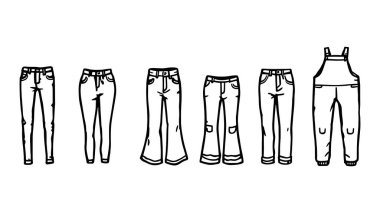 Zarif giysi detaylarını içeren kapak çizgisi sanat tasarımı