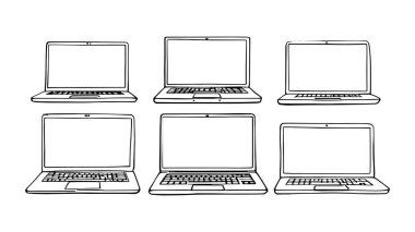 dizüstü bilgisayar çizgisi resim basit modern tasarım