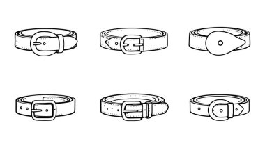 Zarif minimum moda tasarımlı Deri kemer çizgisi çizimi