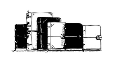 Deri günlük çizgisi sanatı rustik el yapımı defter estetiğinden esinlenilmiştir.
