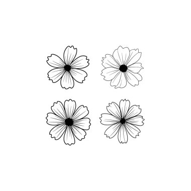 Lobed Tickseed ikon çizgisi sanat bahçesi çiçeği
