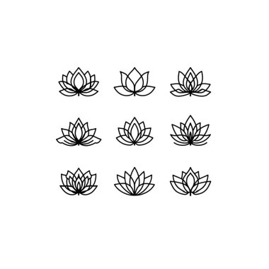 Lotus Vine simgesi çizgisi sarmaşığa tırmanıyor