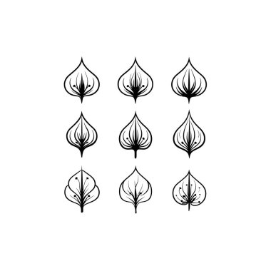 Malabar Ispanak Çiçeği simge çizgisi sanat tasarımı