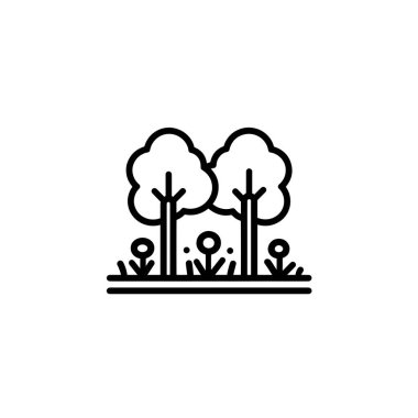 Sakin doğa manzarasını betimleyen çayır çizgisi sanatı