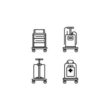 Tıbbi Araç simgesi çizgisi sanat sağlık aracı