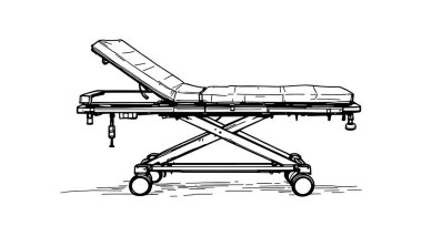 Sağlık uzmanları için tıbbi sedye çizimi