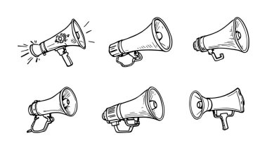 Megafon Hattı Sanat Kalın İletişim İllüstrasyonu