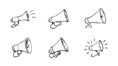 Metne Vurgu Yapan Megafon Çizimi