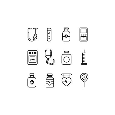 Özetlenmiş tıbbi sanat ikonu profesyonel sağlık sembolü