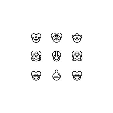 Emzik simgesi sanat yaratıcı bebek grafiği