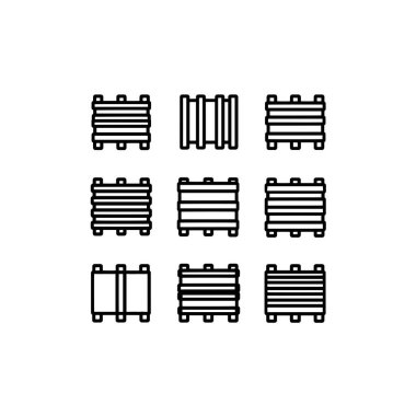 Palet simgesi sanayi depolama sembolü