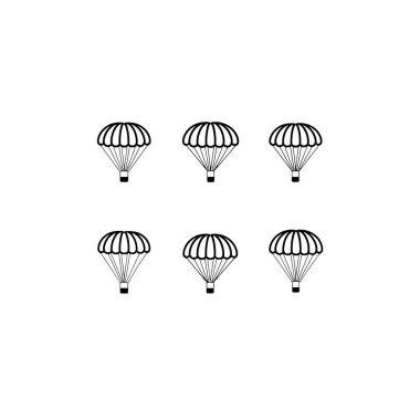 Paraşüt ikonu sanat yaratıcılığı uçan illüstrasyon