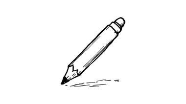 Tasarımda yaratıcılık ve basitlik gösteren kalem satırı çizimi