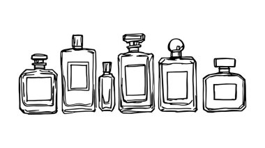 Parfüm serisi sanat hassas moda ve güzellik aşıkları için soyut tasarım