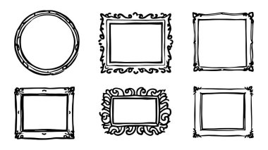 Fotoğraf tasarımı için çerçeve çizgisi basit dekoratif kenar
