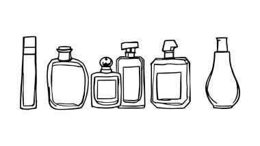 Parıldayan Parfüm Şişe Çizgisi Sanat Güzelliği