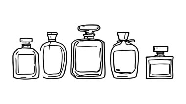 Parıldayan Parfüm Şişe Hattı Basit sanat cazibesi