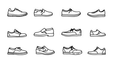 spor ayakkabı simgeleri dizisi.