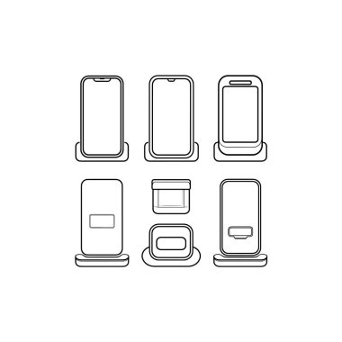Smartphone Holder çizgisi sanat minimalist vektör tasarımı