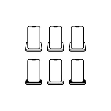 Smartphone standının simge satırı sanat eseri taşınabilir tutucu
