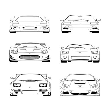 Araba yarışı. Hazır. vektör illüstrasyonu.