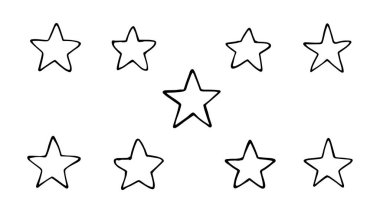 Yıldız simgesi ayarlandı. Yıldız simgesi. düz biçim