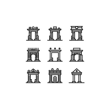 vektör çizgi simgelerinin kümesi.