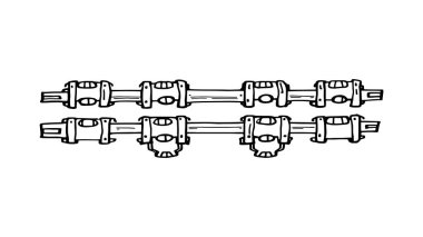 araba motoru vektör simgesi, özet biçimi