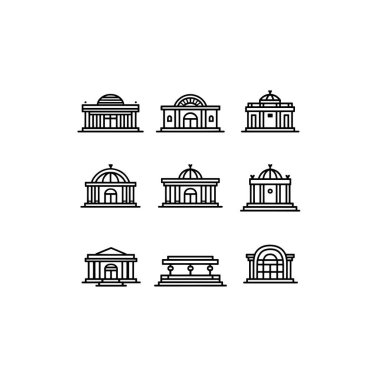 Banka binasının, banka binasının, evin, banka binasının vektör simgesi