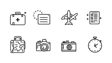 seyahat ve tatil simgeler