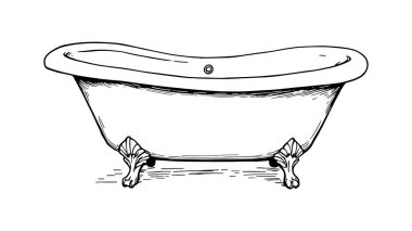 Küvetin vektör çizimi