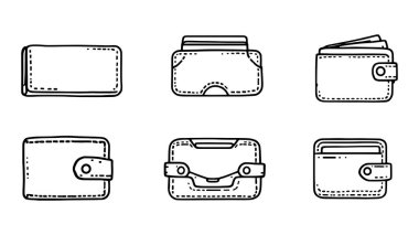 cüzdan vektör simgesi ayarlandı
