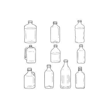 Farklı su şişeleri..